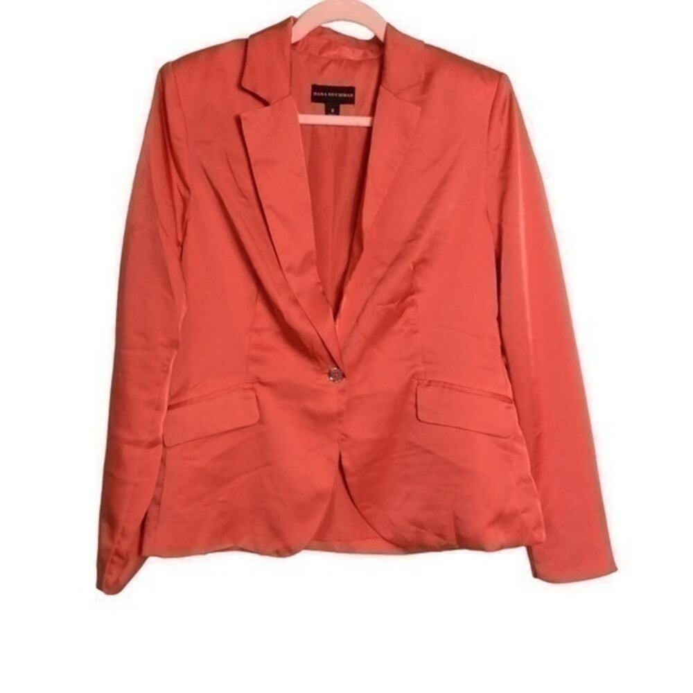 NWT Dana Buchman Hot Lava satin blazer. Size 10. Pink